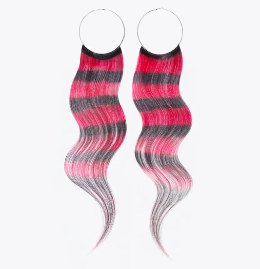 RED ZEBRA WHOOPS CHOPPY Earrings